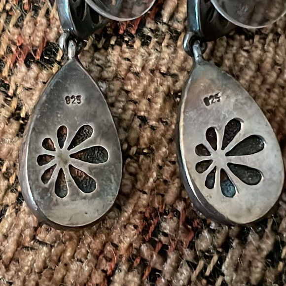 Marahlago earrings - sterling and Larimar - Picture 4 of 5